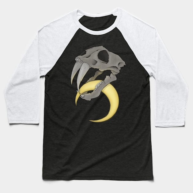 Sabermoon Baseball T-Shirt by Jarrodjvandenberg